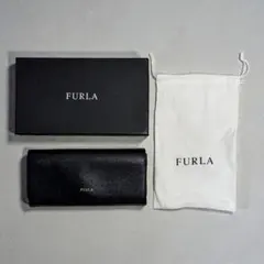 超美品✨FURLA フルラ　レザー　長財布　二つ折り　ブラック　箱付き