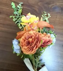 ブーケ、ブーケトニア　オレンジ、水色