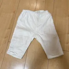 H&Mベビーリネンパンツ　オフホワイトサイズ75(6〜9mアンクルパンツのサムネイル