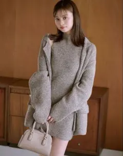 SNIDEL ミニニットワンピース＆ニットジャケット