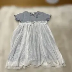 HusHusHグレーレースワンピース 110cm