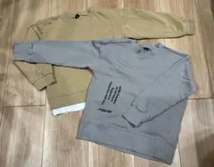 140 裏起毛Grin Lab トレーナー 2枚セット