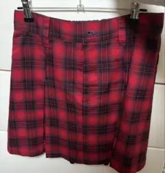 赤チェック スカート ミニスカート 美品