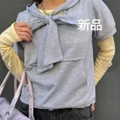 定価7700円、新品、チャオパニック、トップス、半袖パーカーサイズFのサムネイル