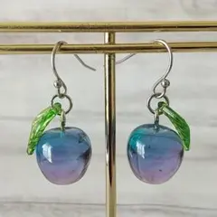 No.2658 青りんご ピアス ハンドメイド レジン - メルカリ