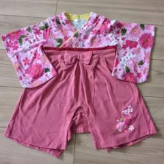 お祝い用　袴ロンパース　80