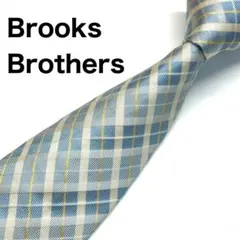 【未使用に近い✨】ブルックスブラザーズ ネクタイ 水色 チェック 高級シルク