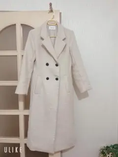 FRAY I.D #ダブルブレスト#ロングコート #ライトアイボリー#ウール
