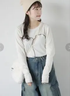 エヘカソポ　配色メローカットソーのサムネイル