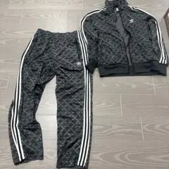 adidas ジャージセット Lブラック/グレー「希少」