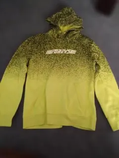 FOREVS グラデーション パーカー ネオンイエロー