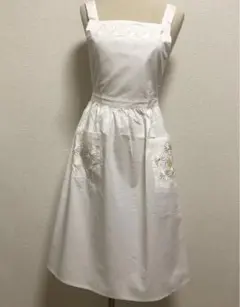 未使用 Dior クリスチャンディオール 花刺繍エプロン