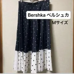 Bershka ベルシュカ 水玉 ドットプリーツロングスカート Ｍサイズのサムネイル