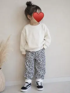 ヒョウ柄 スウェットパンツ 100
