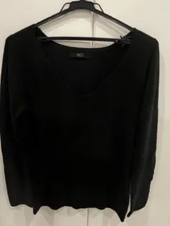 AZUL by moussy ブラック Vネックセーター Lサイズ