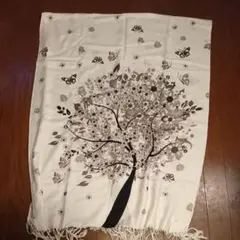 【未使用品】大判ストール 蝶々柄 パーティー　春