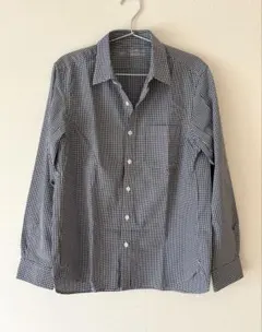 無印良品　メンズSサイズ　チェック柄長袖シャツ