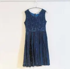 【MERCURYDUO】ワンピース 紺 レース マーキュリーデュオ 未着用