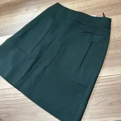 INED タイトスカート ダークグリーン 膝丈のサムネイル