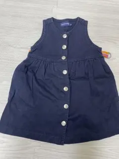 ラルフローレン　ネイビー ボタン付きジャンバースカート