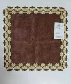 近沢レース　福砂屋コラボハンカチ　ブラウン