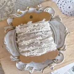 RESTOCKながさたっぷり引き揃え糸5m ベージュ 白 素材糸 （d25b