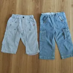 MIKI HOUSE DOUBLE.B ハーフパンツ 2点セット 120