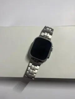 Apple Watch本体 ステンレススチール + オレンジバンド