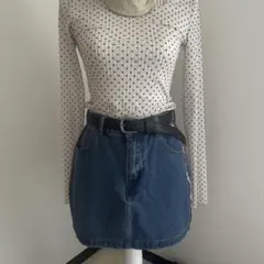 Y2k デニムミニスカート　平成ギャル　 TRUE LOVE