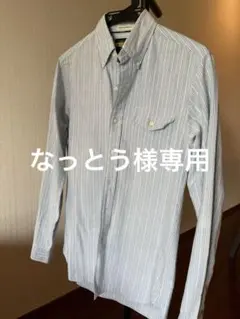 ラルフローレン青白ストライプ ボタンダウンシャツ