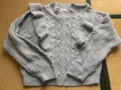 【新品未使用】 水色 ニット Mサイズ