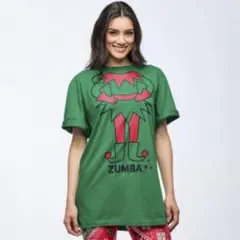 zumba クリスマスTシャツ　Green 正規品