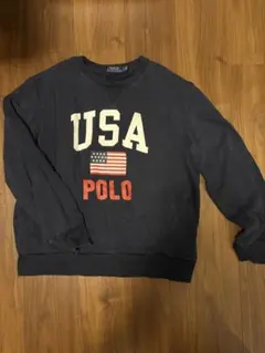 Polo Ralph Lauren USAプリント スウェット L ネイビー
