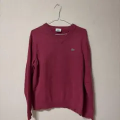 LACOSTE ニット　セーター　赤