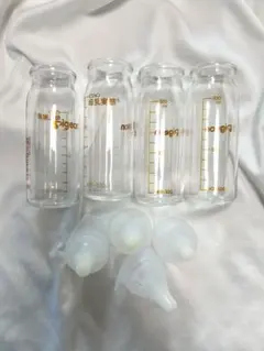 1ヶ月使用　4本 100ml 乳首4個