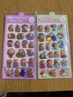 新品　カピバラキラキラシール