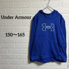 海外古着♡Under Armour【150〜165】青フード付きパーカー