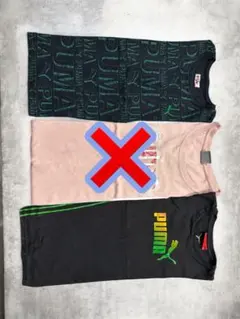 PUMA プーマ Tシャツ 2枚セット L/M ブラック系 まとめ売り