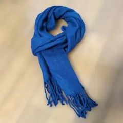 상태좋음 ユニクロ カシミヤ100% マフラー ブルー ネイビー 紺 UNIQLO