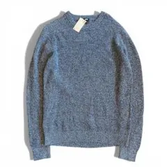 【未使用品】UNIQLO ユニクロ クルーネックセーター XL ブルー 畦編み