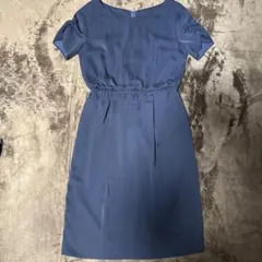 クードシャンス半袖　ワンピース紺色