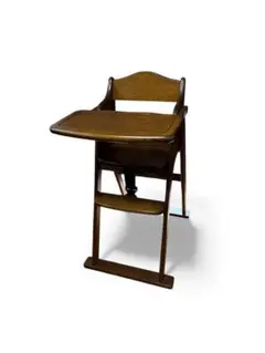 （送料込み）木製ハイチェア テーブル付き