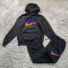 NIKE ビッグロゴ スウェット セットアップ 黒 M/Lのサムネイル