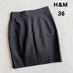 【エイチアンドエム】Ｈ＆Ｍ ミニタイトスカート (36) 黒 無地 シンプル