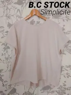 Simplicite フレンチカットソー 淡ピンク ピンクベージュのサムネイル
