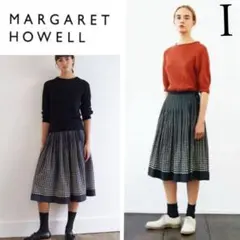 MARGARET HOWELマーガレットハウエル　ハーフムーン　スカート　Ⅰ S