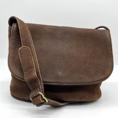 COACH オールドコーチ ヌバックレザー ショルダーバッグ ブラウン
