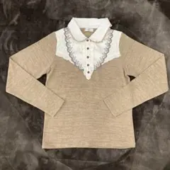 axes femme レース付き襟 ニット長袖