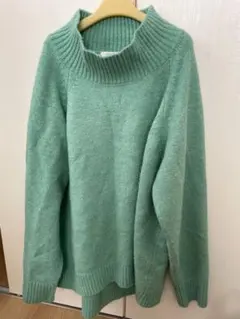 ローリーズファーム　グリーン タートルネックニット　ハイネック　プルオーバー