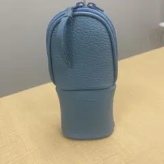 【未使用】二宮五郎商店 レザー メガネケース ペンケース スタンド 自立型 青 未使用】二宮五郎商店 レザー メガネケース ペンケース スタンド 自立